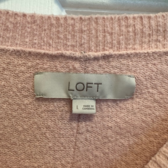 LOFT Boatneck Pink Sweater - Picture 4 of 6